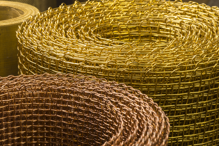 Decorative wire mesh - LPZ-31 - BANKER WIRE - brass / bronze / copper